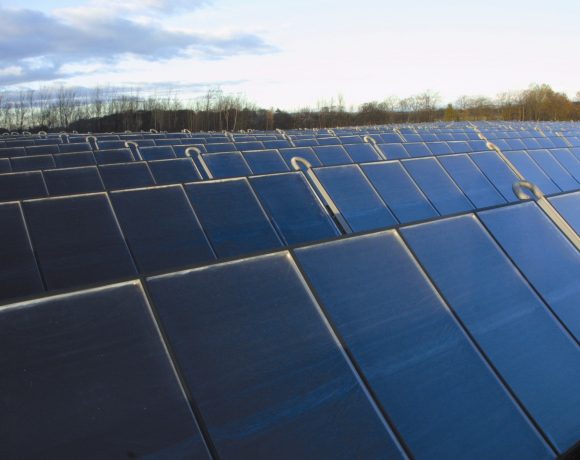 Arcon Solar Heat Europe – Solar heating and biomass plant, 5500 m2, Falkenberg, Sweden