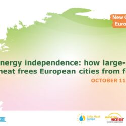 Energy independence: how large-scale solar heat frees European cities from fossil fuels