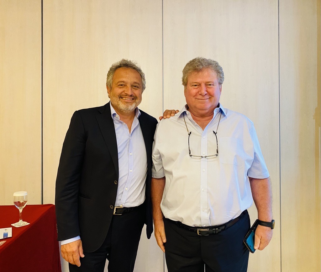 The current and former Presidents of Solar Heat Europe, Guglielmo Cioni and Costas Travasaros.