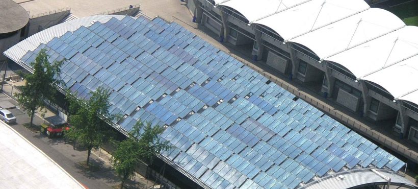 S.O.L.I.D Solar Heat Europe – Collector field for district heating, Schwarzenegger arena, Graz, Austria