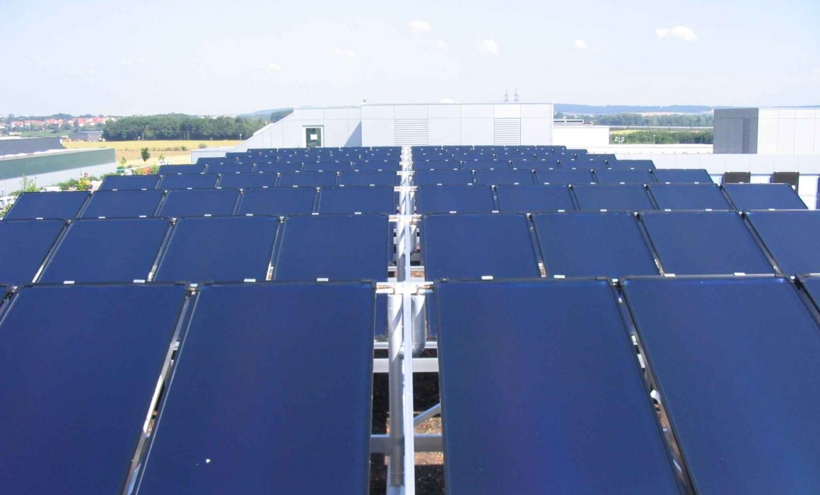 Solahart Solar Heat Europe – Collector field for cooling installation at Audi’s Ingolstadt training centre