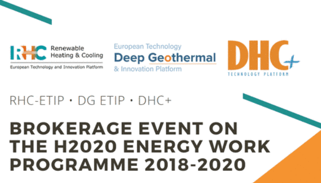RHC-ETIP, DG ETIP and DHC+ brokerage event on the H2020 Energy Work Programme 2018-2020 – 16 November 2017 in Brussels