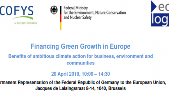 Financing Green Growth in Europe – Benefits of ambitious climate action for business, environment and communities