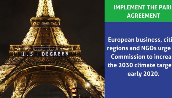 European stakeholders call upon the new Commission to make 2030 climate target a priority