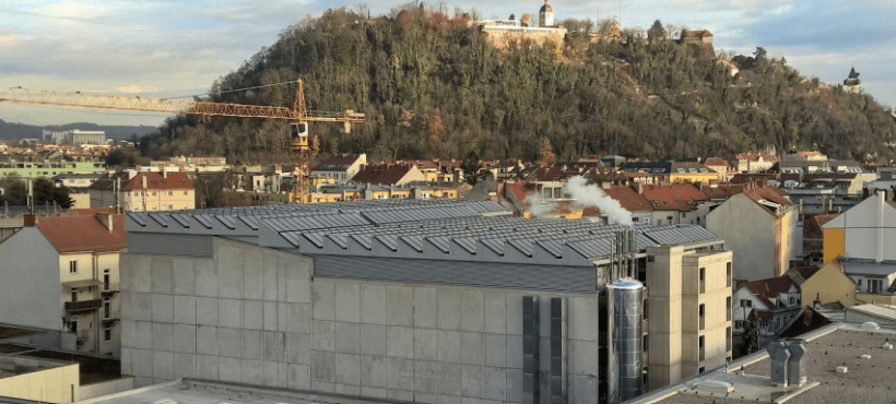 Solar heat for cooling in Graz