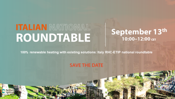 100% renewable heating with existing solutions: Italy RHC-ETIP national roundtable