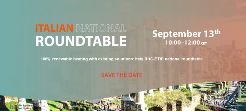 100% renewable heating with existing solutions: Italy RHC-ETIP national roundtable
