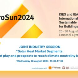 Solar Heat Industry Session at EUROSUN – Limassol, Cyprus, August 28th 2024